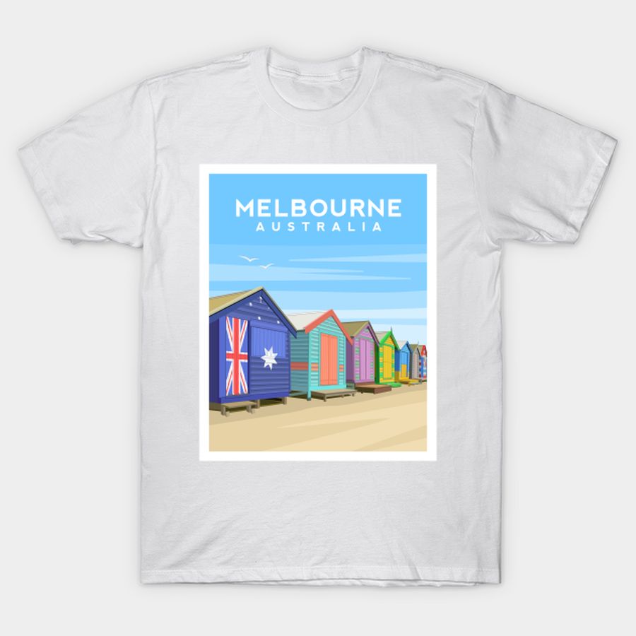 Melbourne, Australia   Brighton Beach Huts T Shirt, Hoodie, Sweatshirt, Long Sleeve