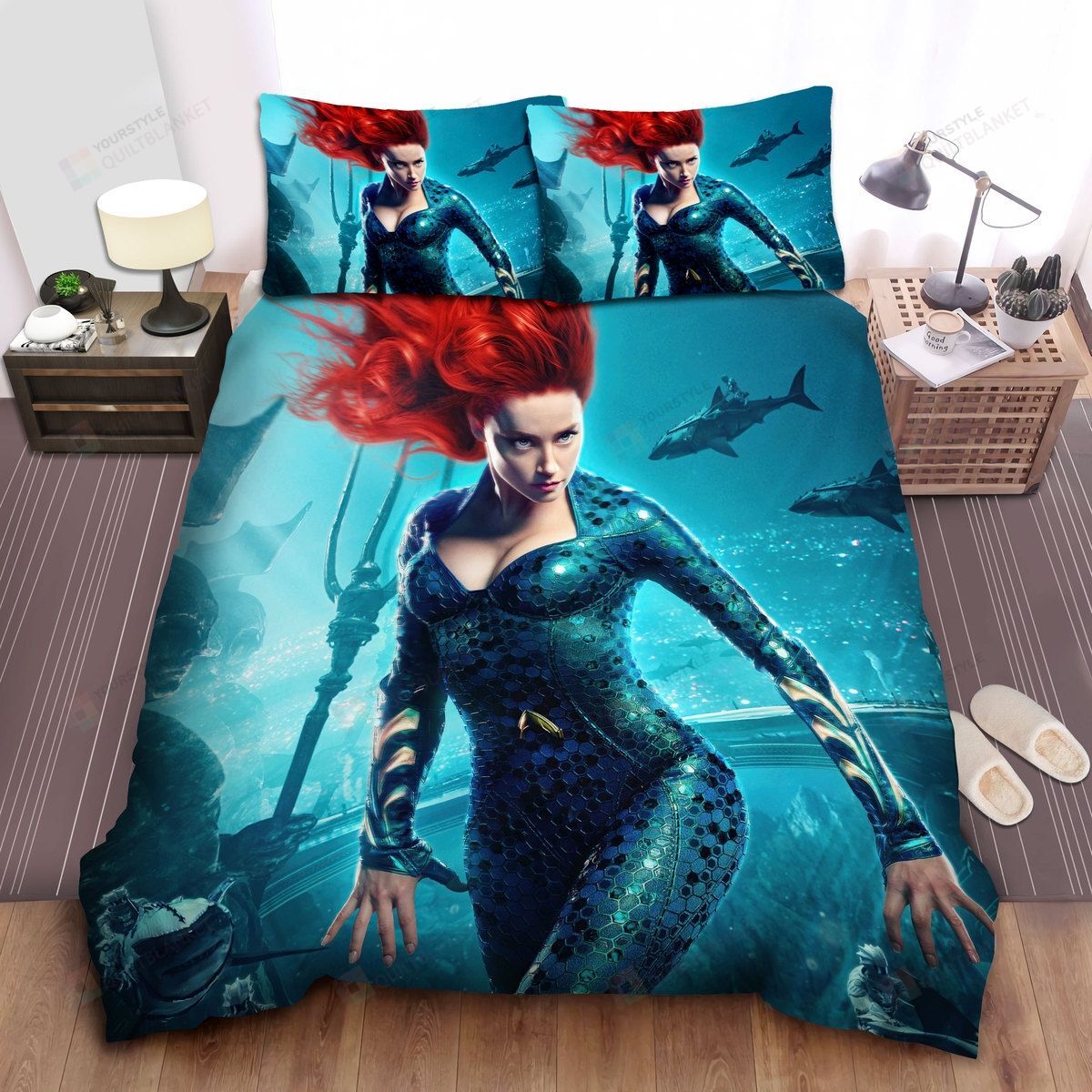 Mera The Queen Of Atlantis Digital Illustration Bed Sheets Spread Comforter Duvet Cover Bedding Sets