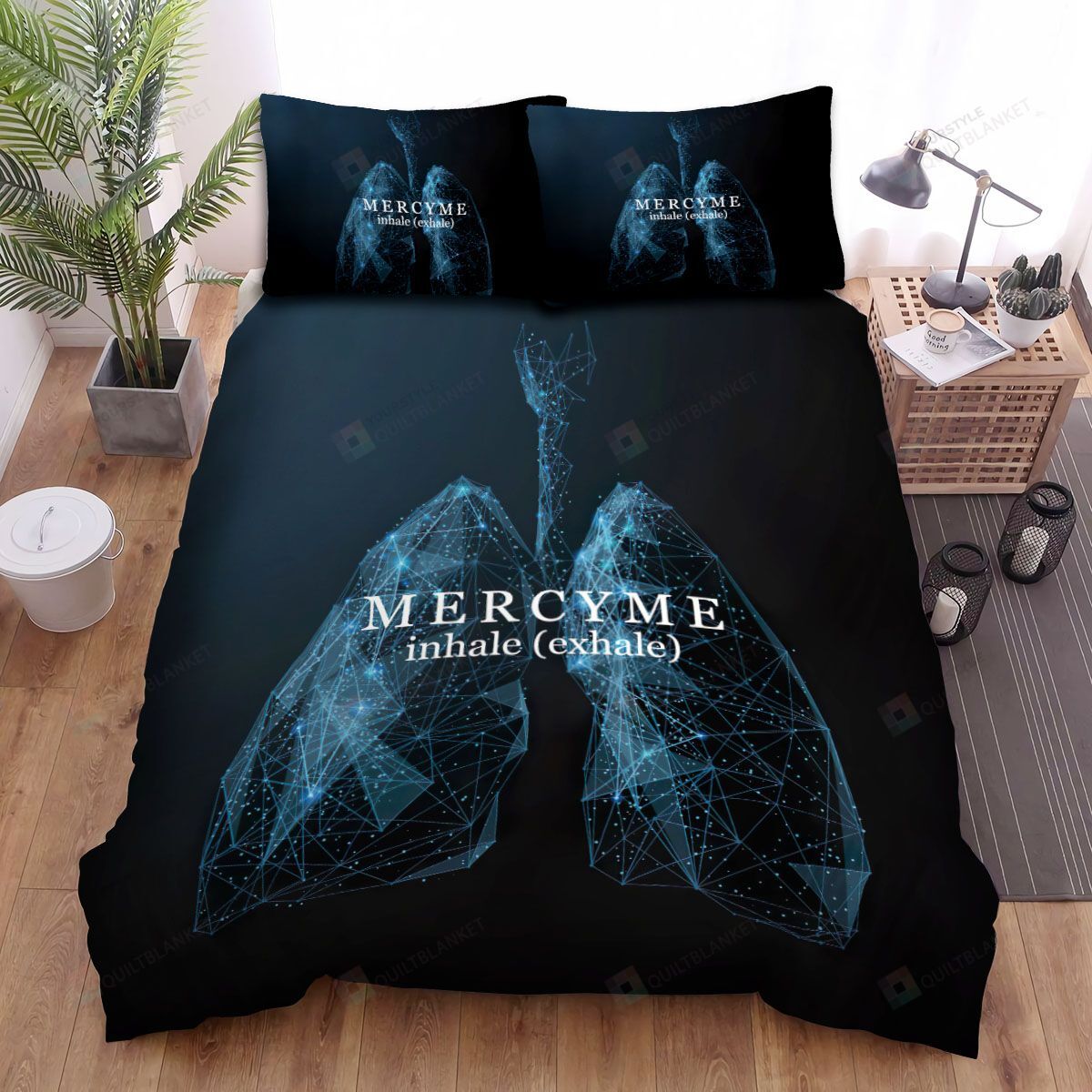 Mercyme Inhale (Exhale) Bed Sheets Spread Comforter Duvet Cover Bedding Sets