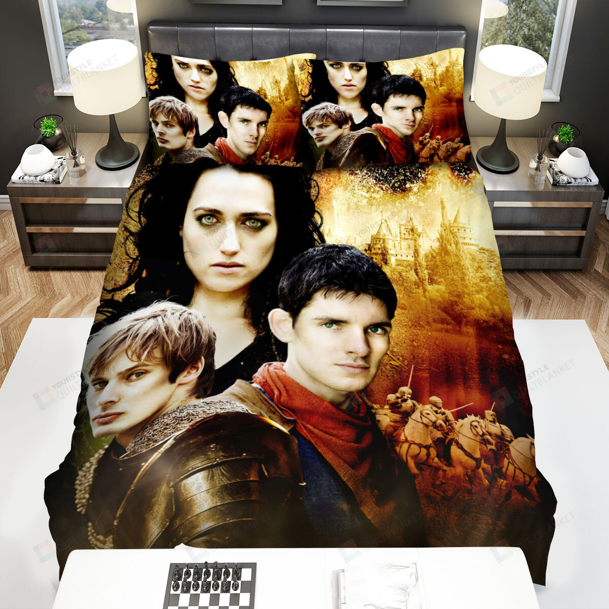 Merlin (2008–2012) The Darkest Hour Is Just Before The Dawn Bed Sheets Spread Comforter Duvet Cover Bedding Sets