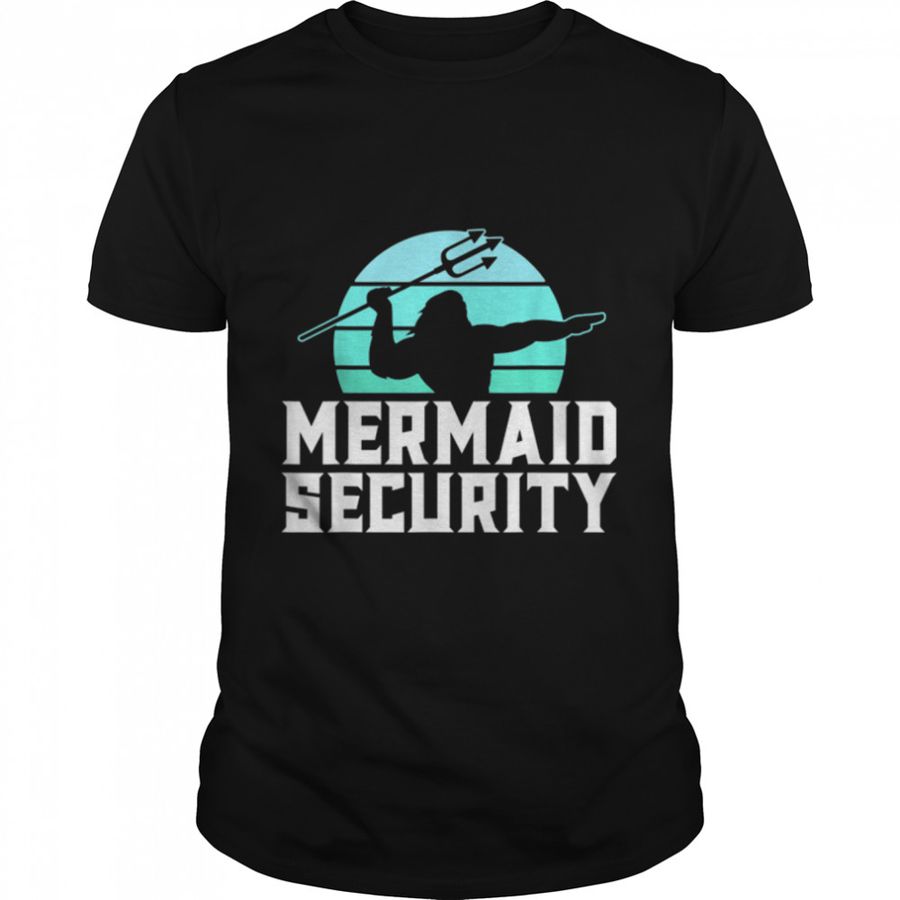 Mermaid Security Shirt Mens Boys Swimmer Dad Merdad Trident T Shirt B081GHR7RC