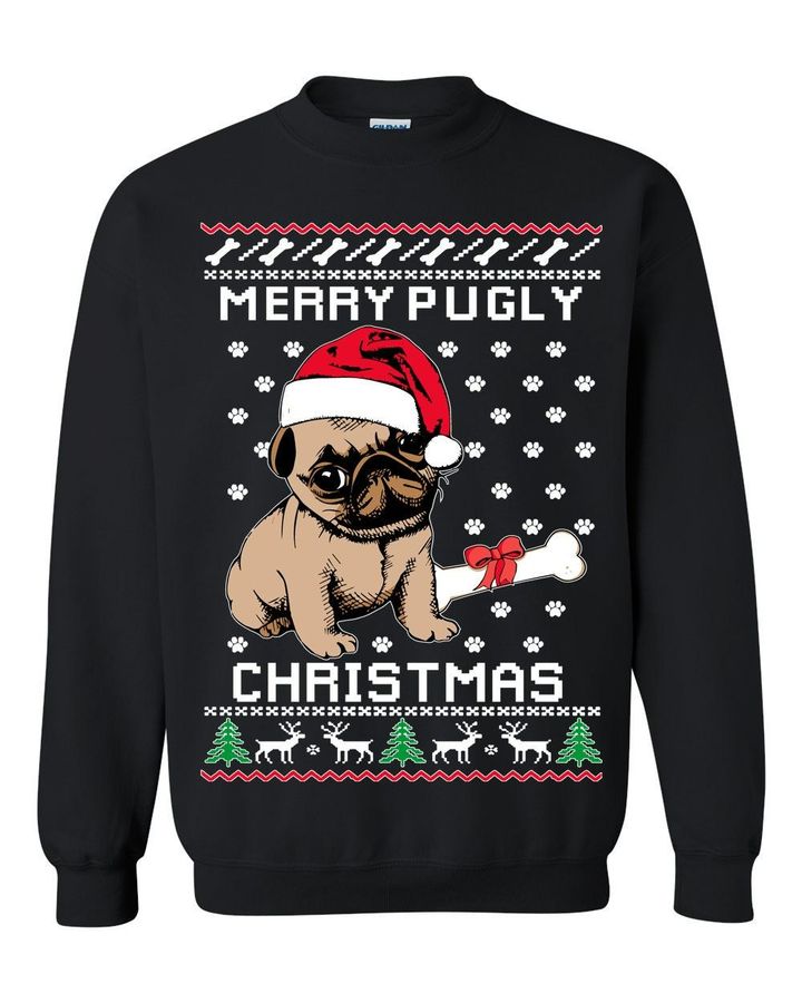Merry Pugly Christmas Ugly Sweater