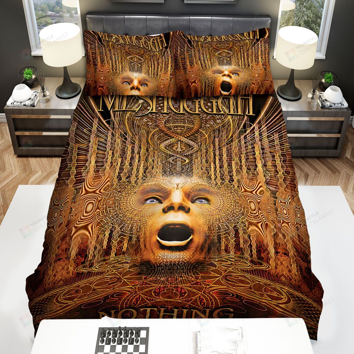 Meshuggah Music Band Nothing Album Cover Bed Sheets Spread Comforter Duvet Cover Bedding Sets