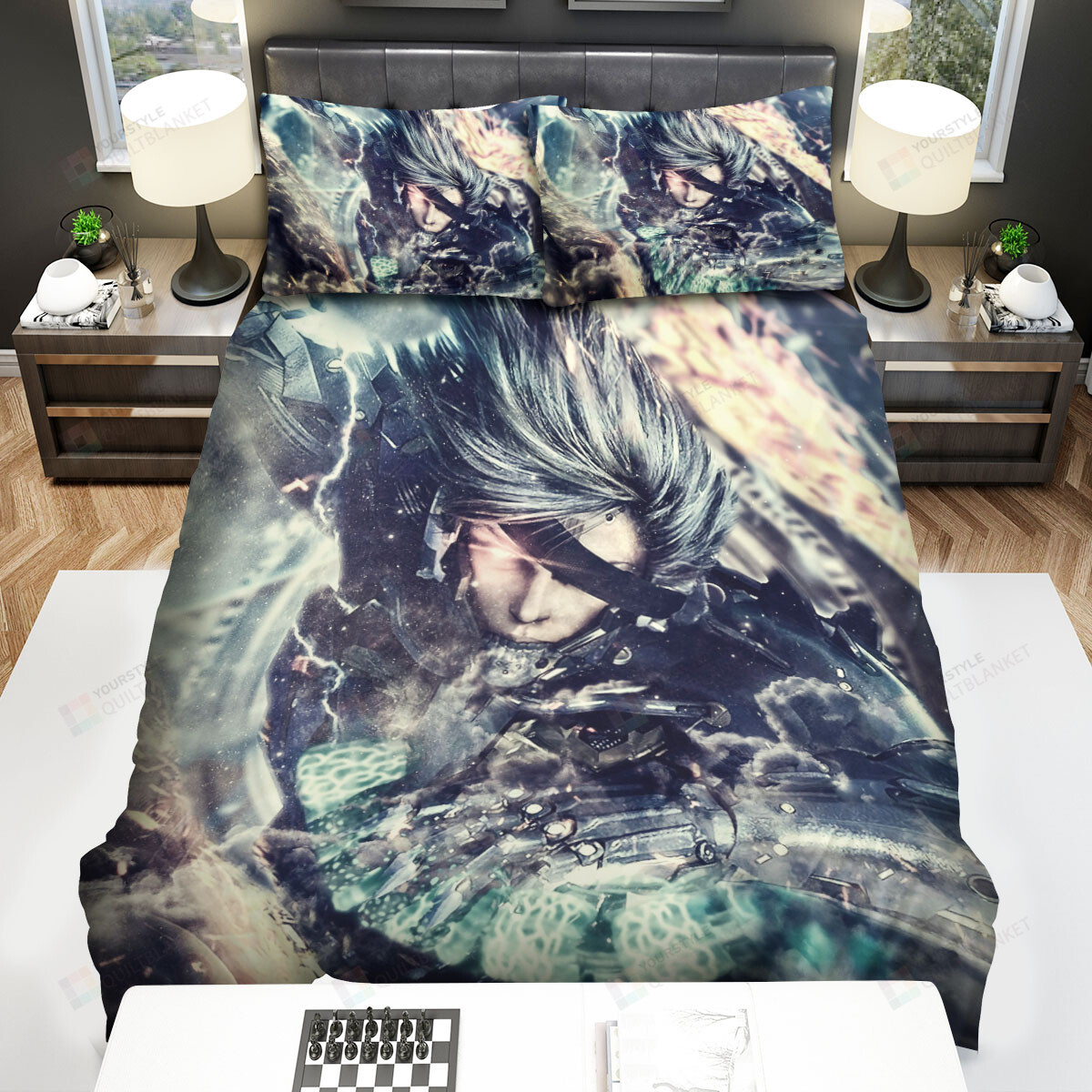 Metal Gear Solid Raiden Cutting Metal Bed Sheets Spread Duvet Cover Bedding Sets