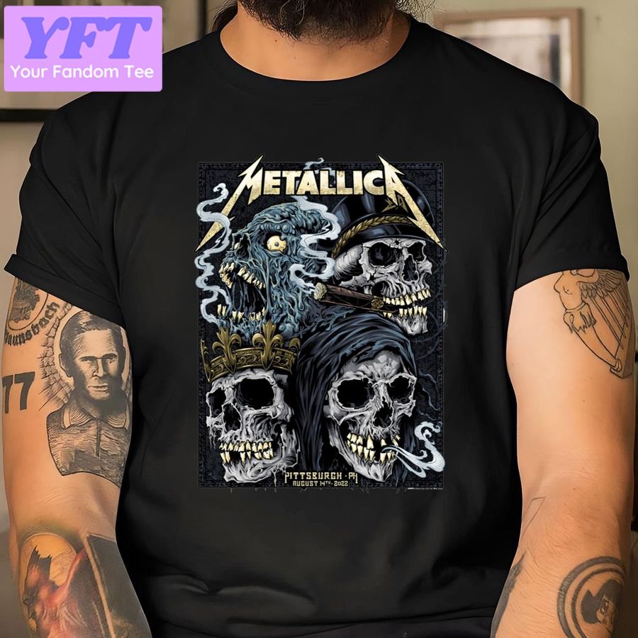 Metallica 2022 Pittsburgh Pnc Park New Design T Shirt
