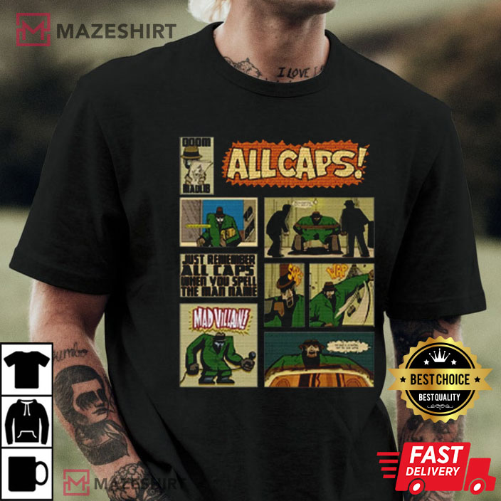 MF Doom Retro Graphic Comic Streetwear Rapper Hip Hop Unisex T Shirt