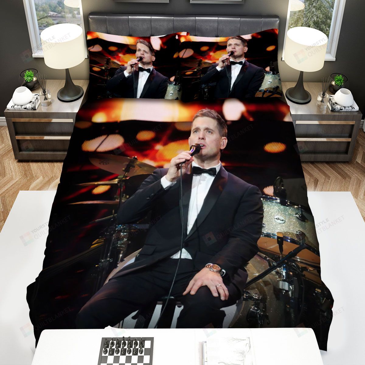 Michael Buble On Stage Bed Sheets Spread Comforter Duvet Cover Bedding Sets