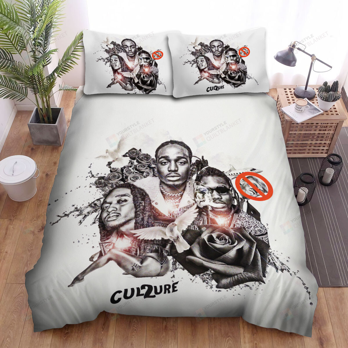 Migos Culture Ii In Black & White Bed Sheets Spread Comforter Duvet Cover Bedding Sets