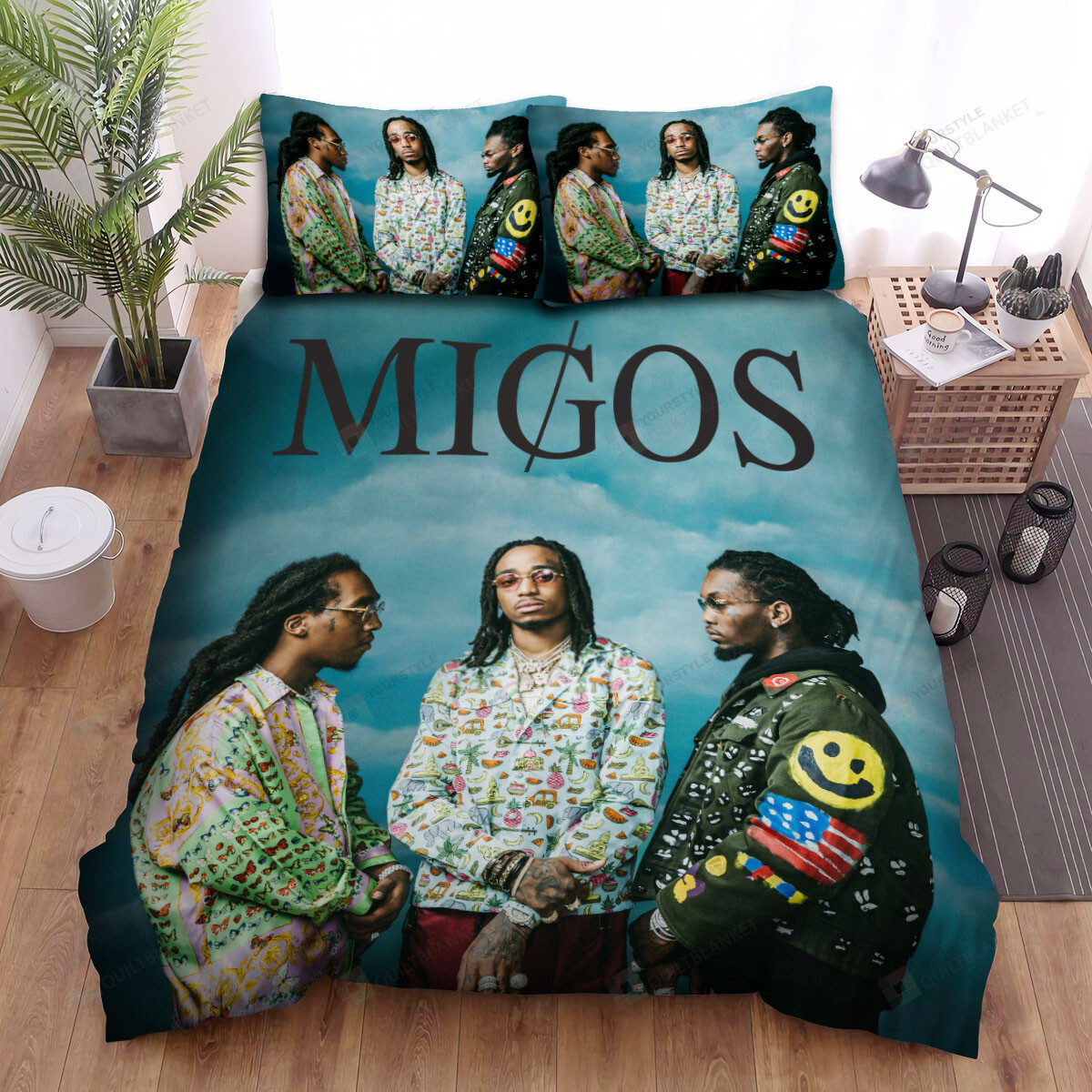 Migos Photoshoot Bed Sheets Spread Comforter Duvet Cover Bedding Sets