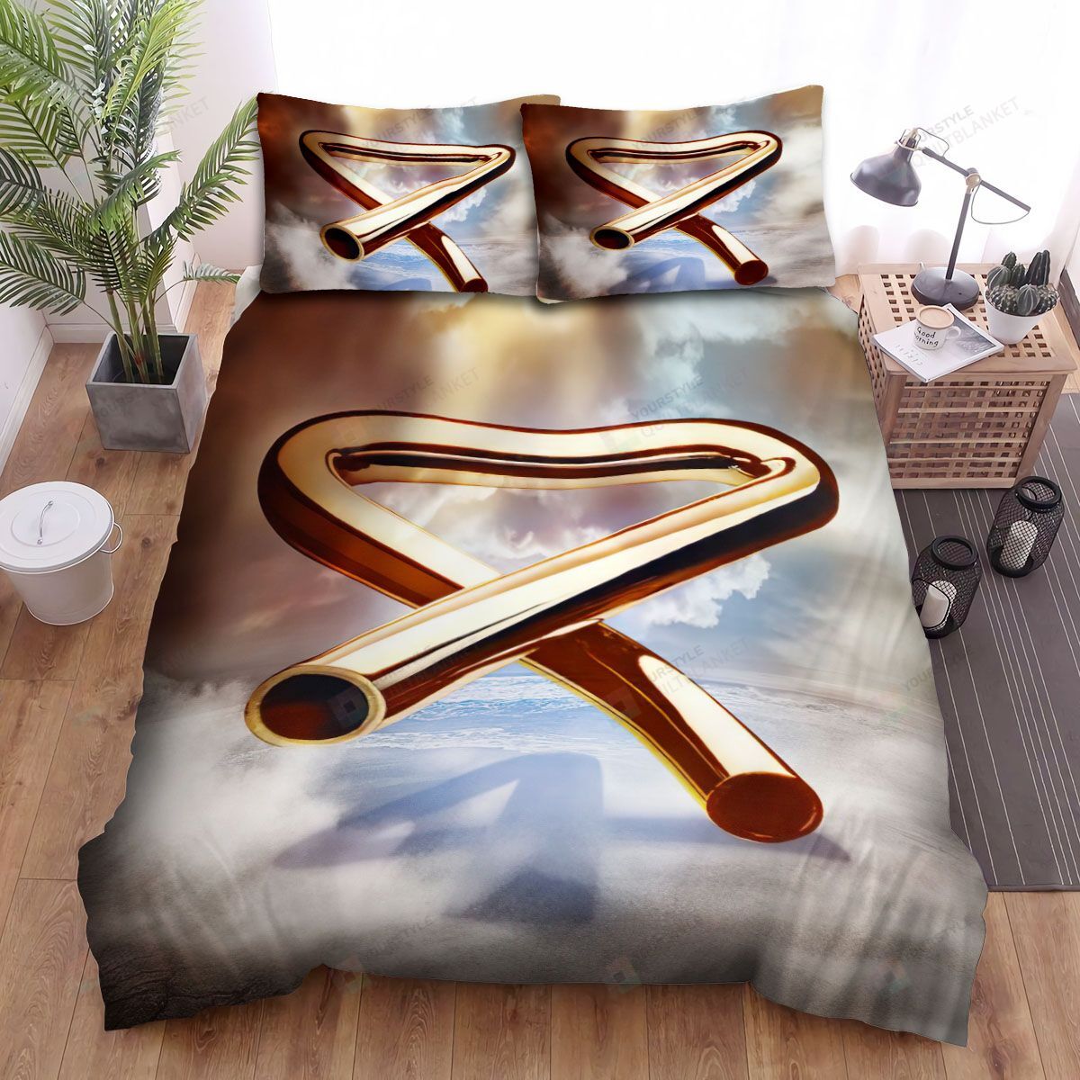 Mike Oldfield Music Tubular Bells Album Bed Sheets Spread Comforter Duvet Cover Bedding Sets