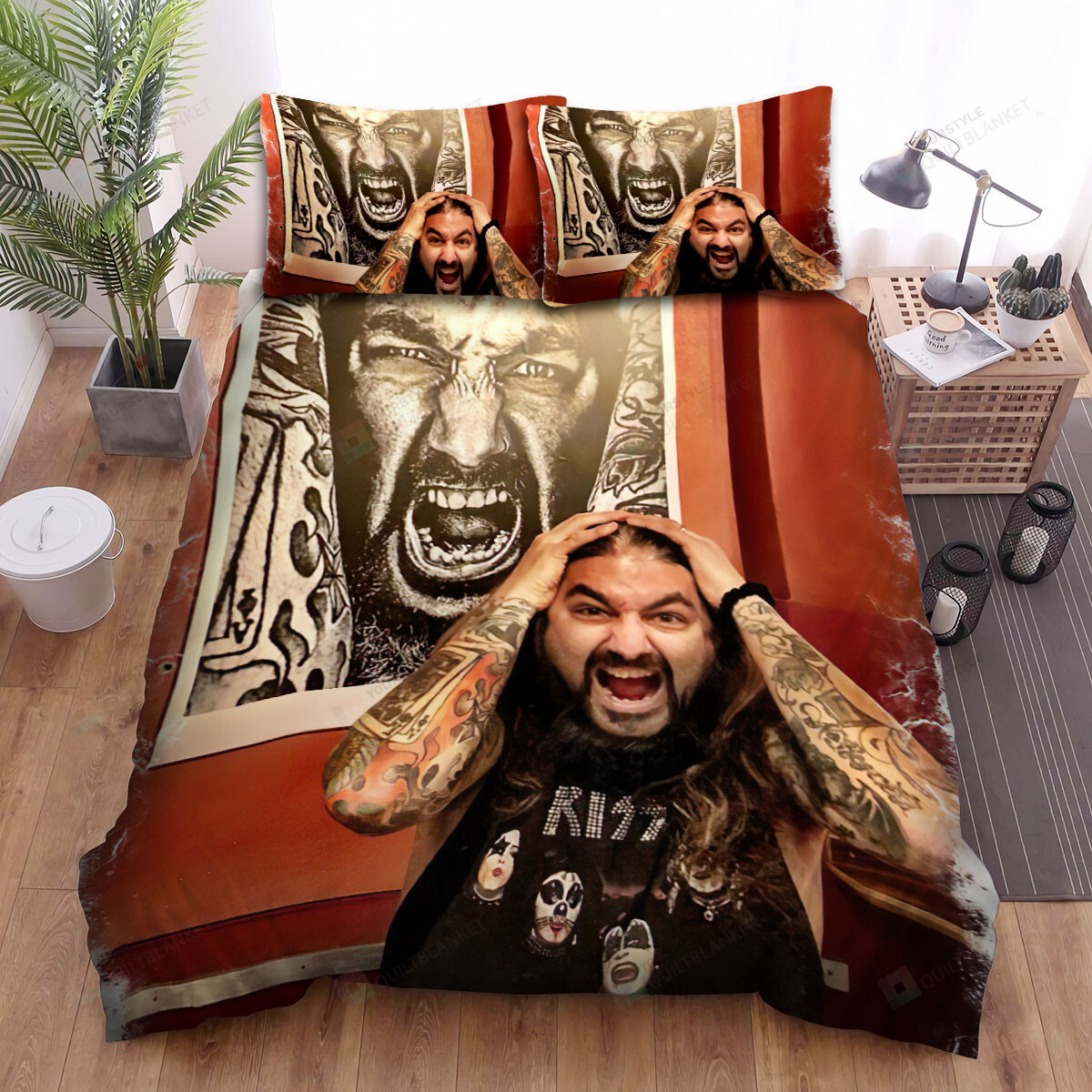 Mike Portnoy Funny Photo Bed Sheets Spread Comforter Duvet Cover Bedding Sets