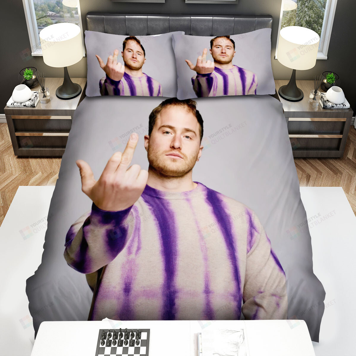 Mike Posner Cool Portrait Bed Sheets Spread Comforter Duvet Cover Bedding Sets