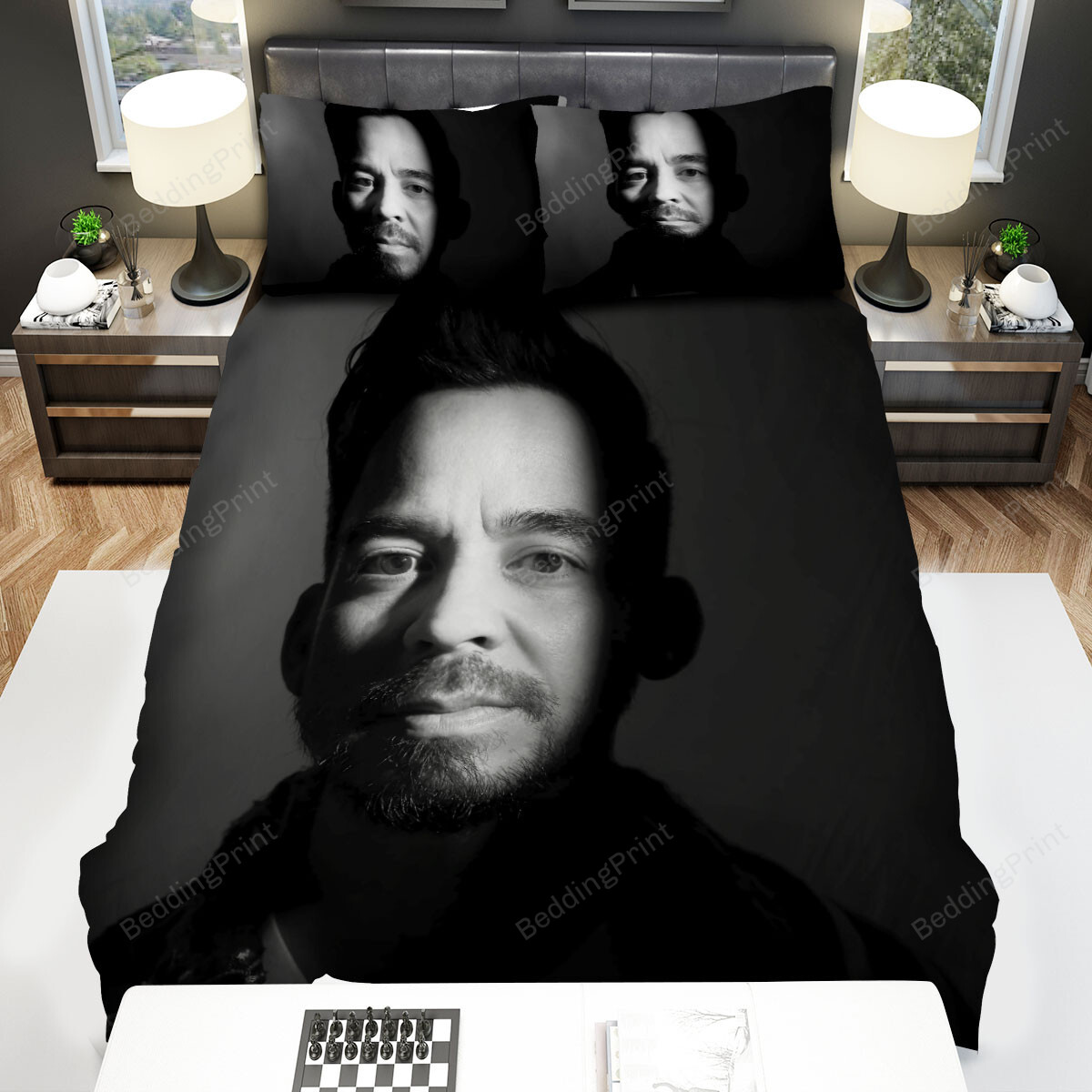 Mike Shinoda Face Bed Sheets Spread Comforter Duvet Cover Bedding Sets