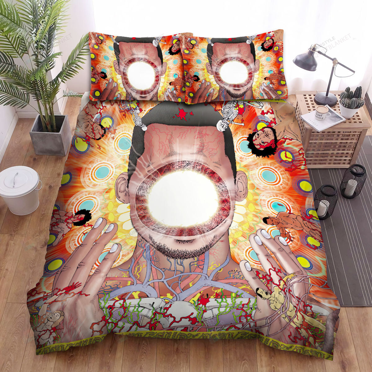 Miles Davis A Hole On Face Bed Sheets Spread Comforter Duvet Cover Bedding Sets