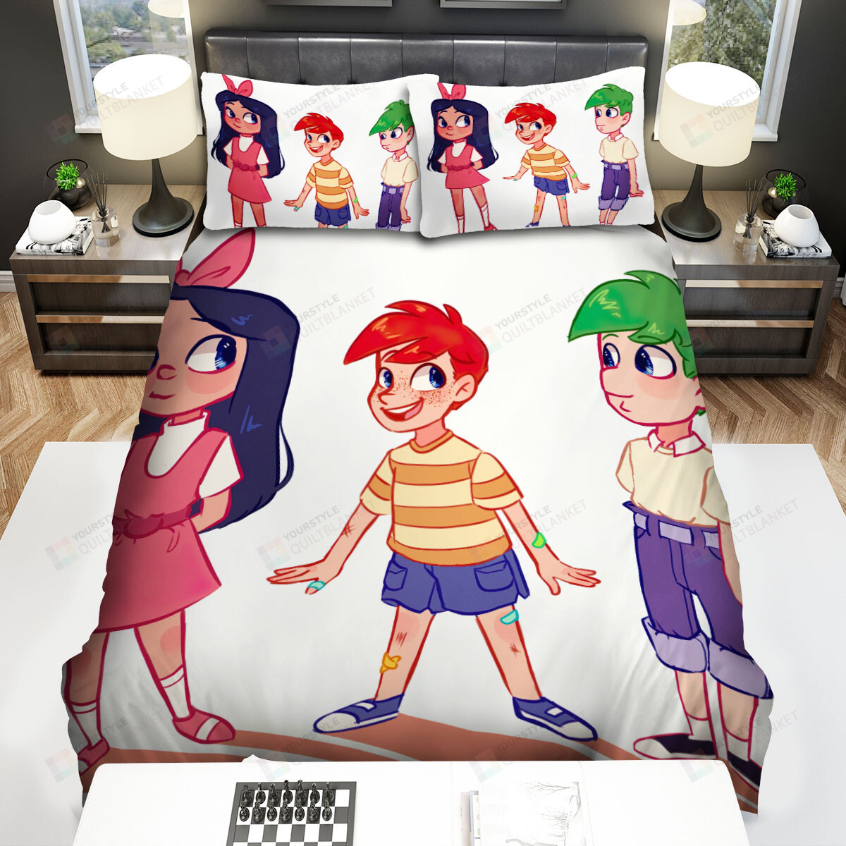 Milo Murphy's Law Phineas, Ferb And Isabella Bed Sheets Spread Duvet Cover Bedding Sets