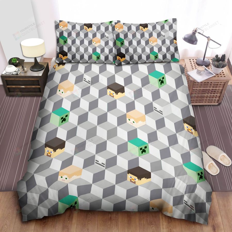 Minecraft Organic Bedding Set Duvet Cover & Pillow Cases 02