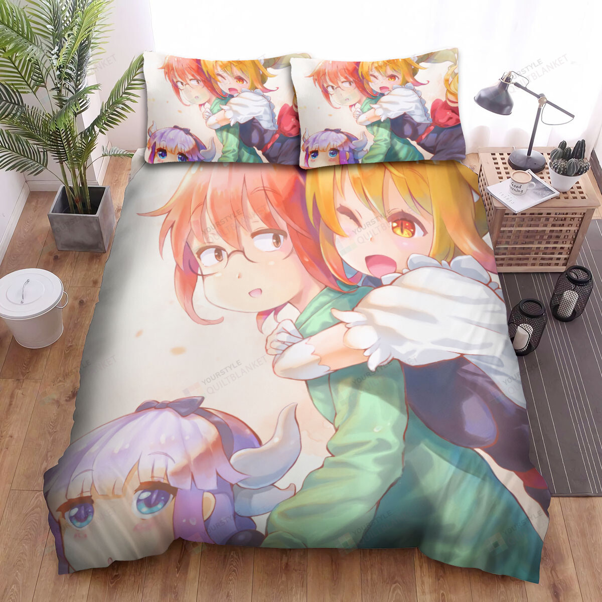 Miss Kobayashi's Dragon Maid Anime Bed Sheets Spread Comforter Duvet Cover Bedding Sets