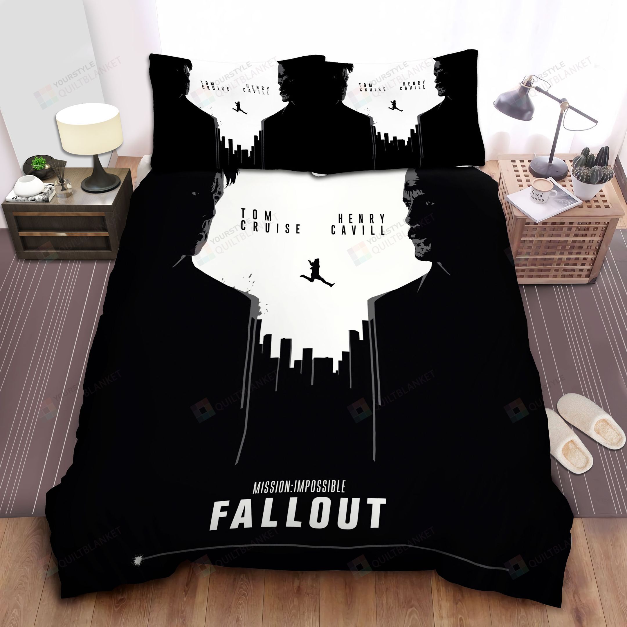 Mission Impossible Tom Cruise Henry Cavill Bed Sheets Spread Comforter Duvet Cover Bedding Sets