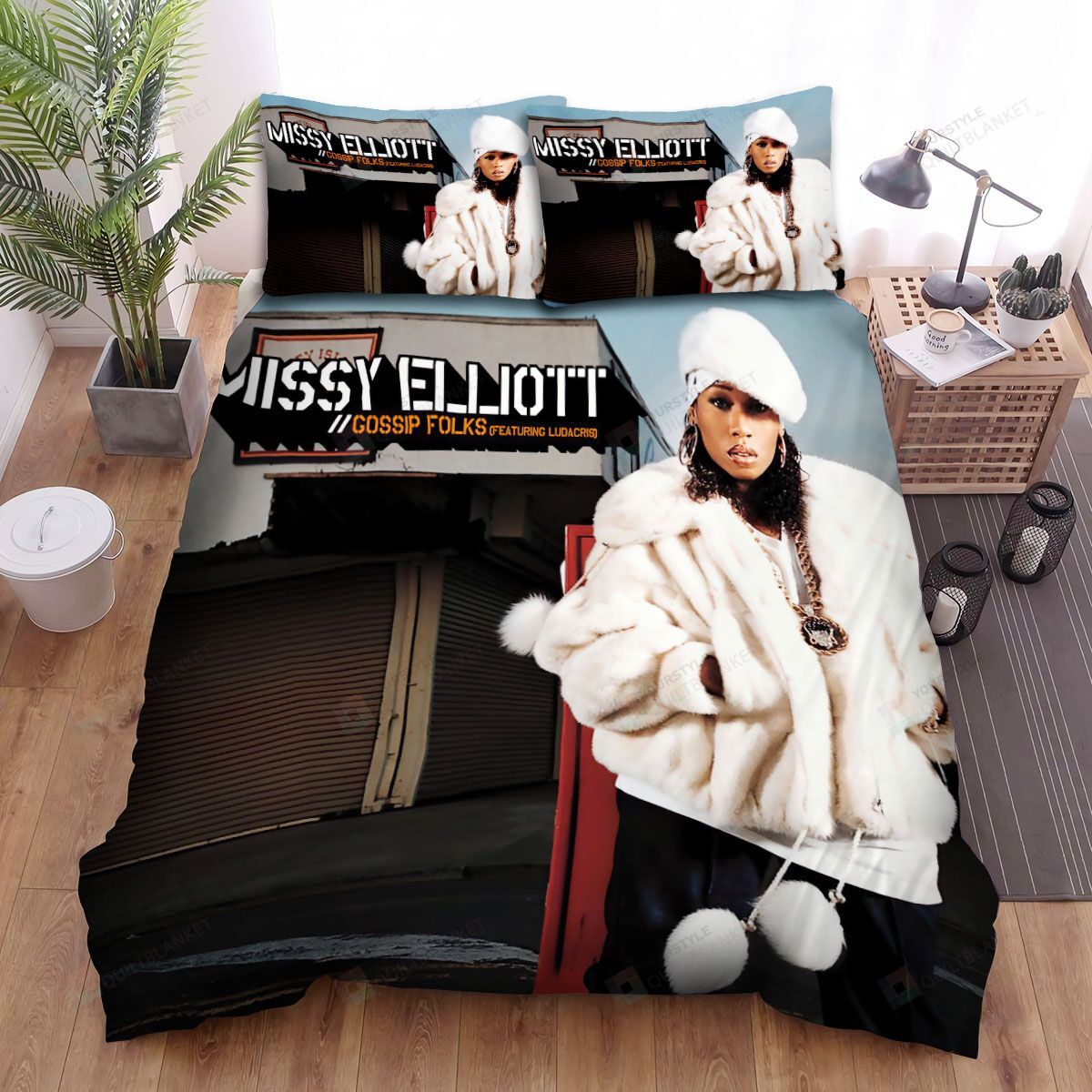 Missy Elliott Gossip Folks Song Art Cover Bed Sheets Spread Duvet Cover Bedding Sets