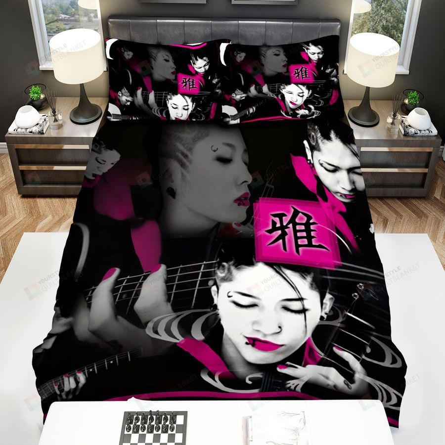 Miyavi Playing Guitar Pose Bed Sheets Spread Comforter Duvet Cover Bedding Sets