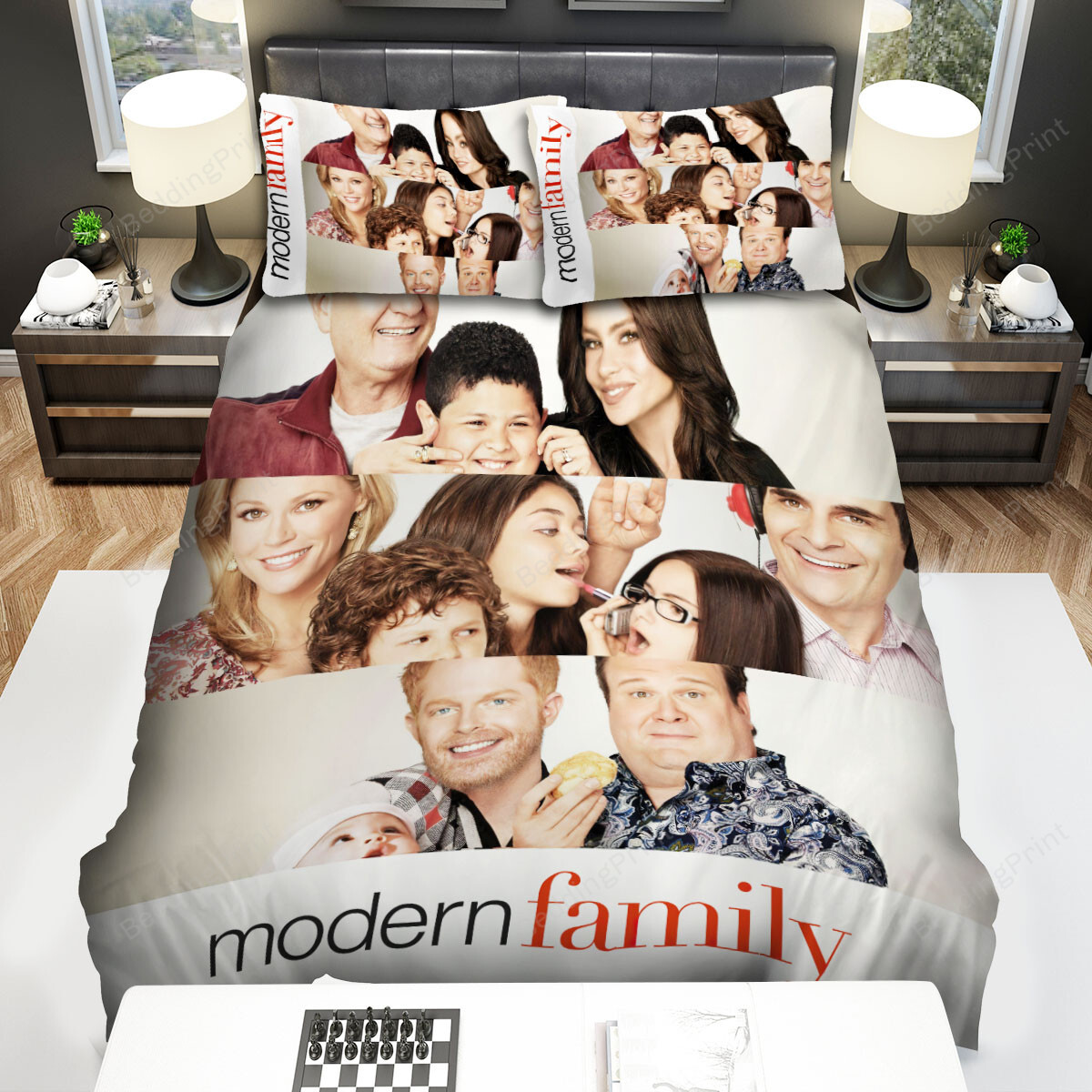 Modern Family (2009–2020) Can You Believe They're All Related Neither Can They Bed Sheets Spread Comforter Duvet Cover Bedding Sets