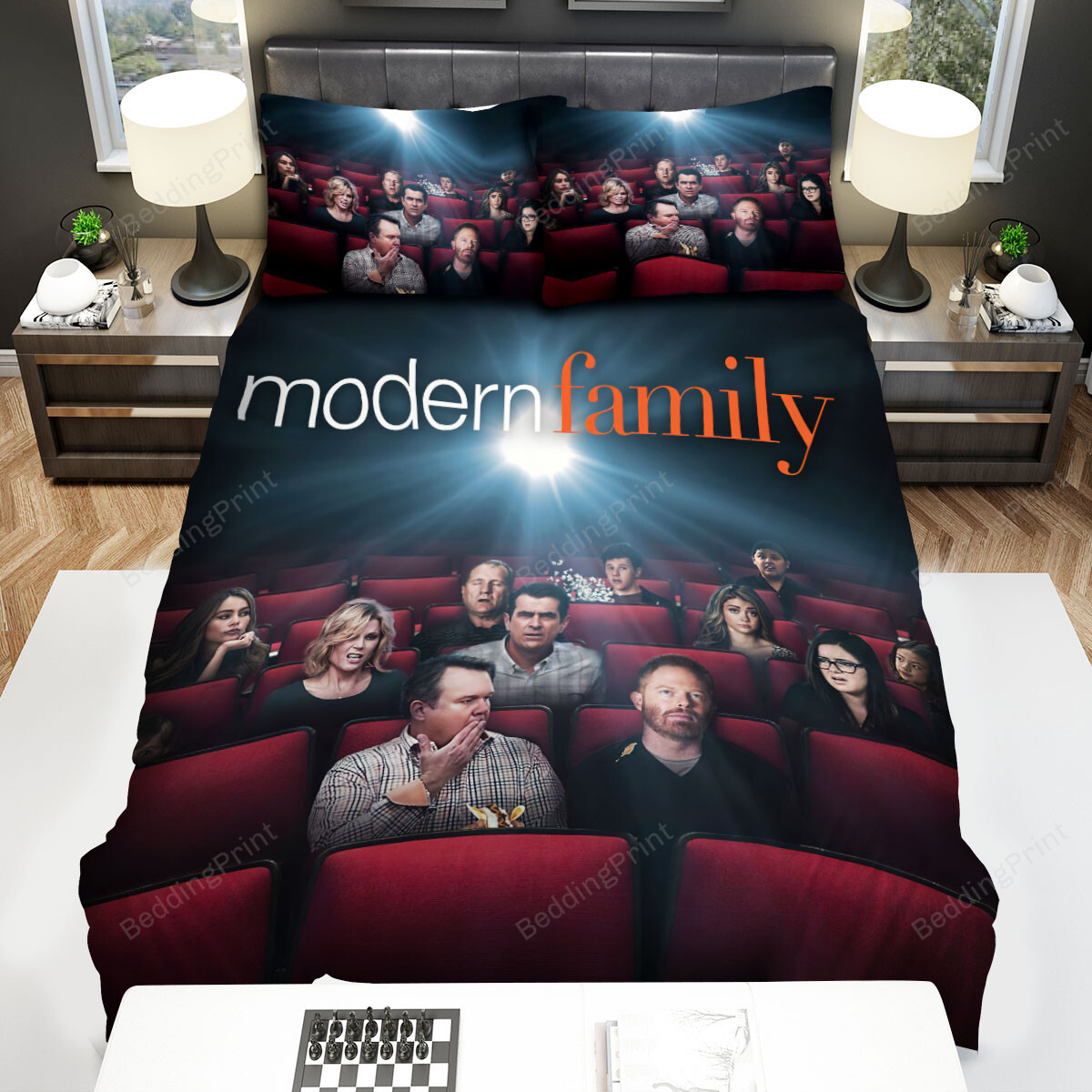 Modern Family (2009–2020) Movie Poster Fanart 2 Bed Sheets Spread Comforter Duvet Cover Bedding Sets
