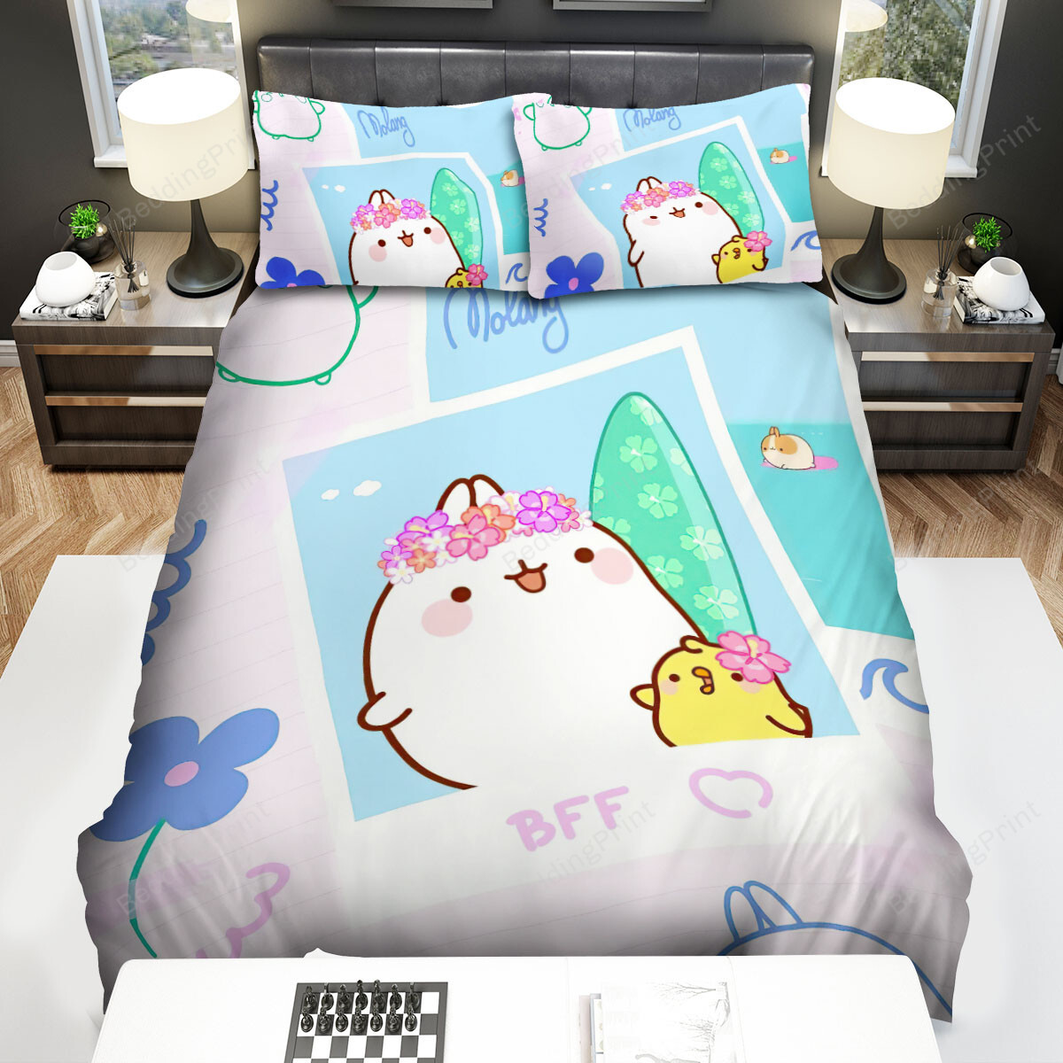 Molang And Chip Photos Bed Sheets Spread Duvet Cover Bedding Sets