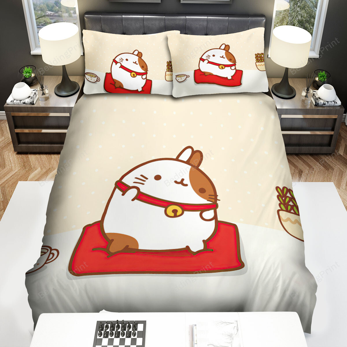 Molang Bunny Bed Sheets Spread Duvet Cover Bedding Sets