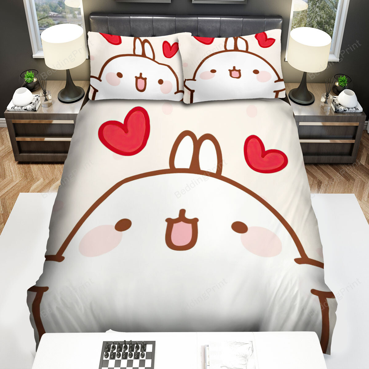 Molang So Cute Bed Sheets Spread Duvet Cover Bedding Sets