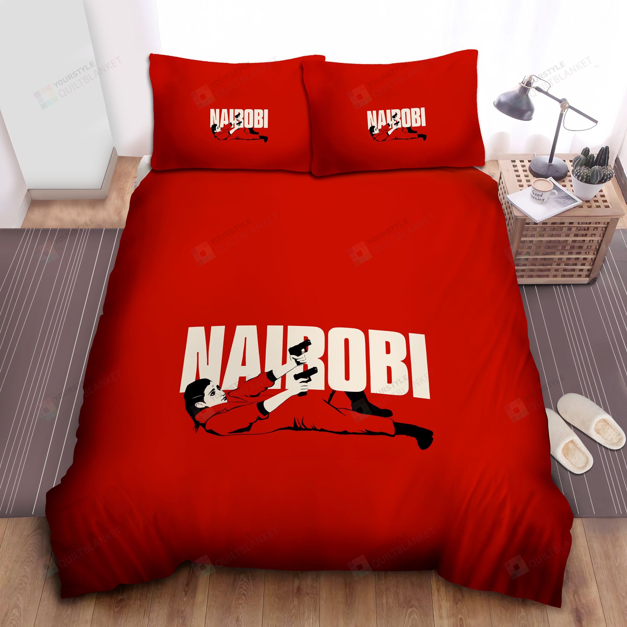 Money Heist Nairobi Minimal Art Bed Sheets Spread Duvet Cover Bedding Sets