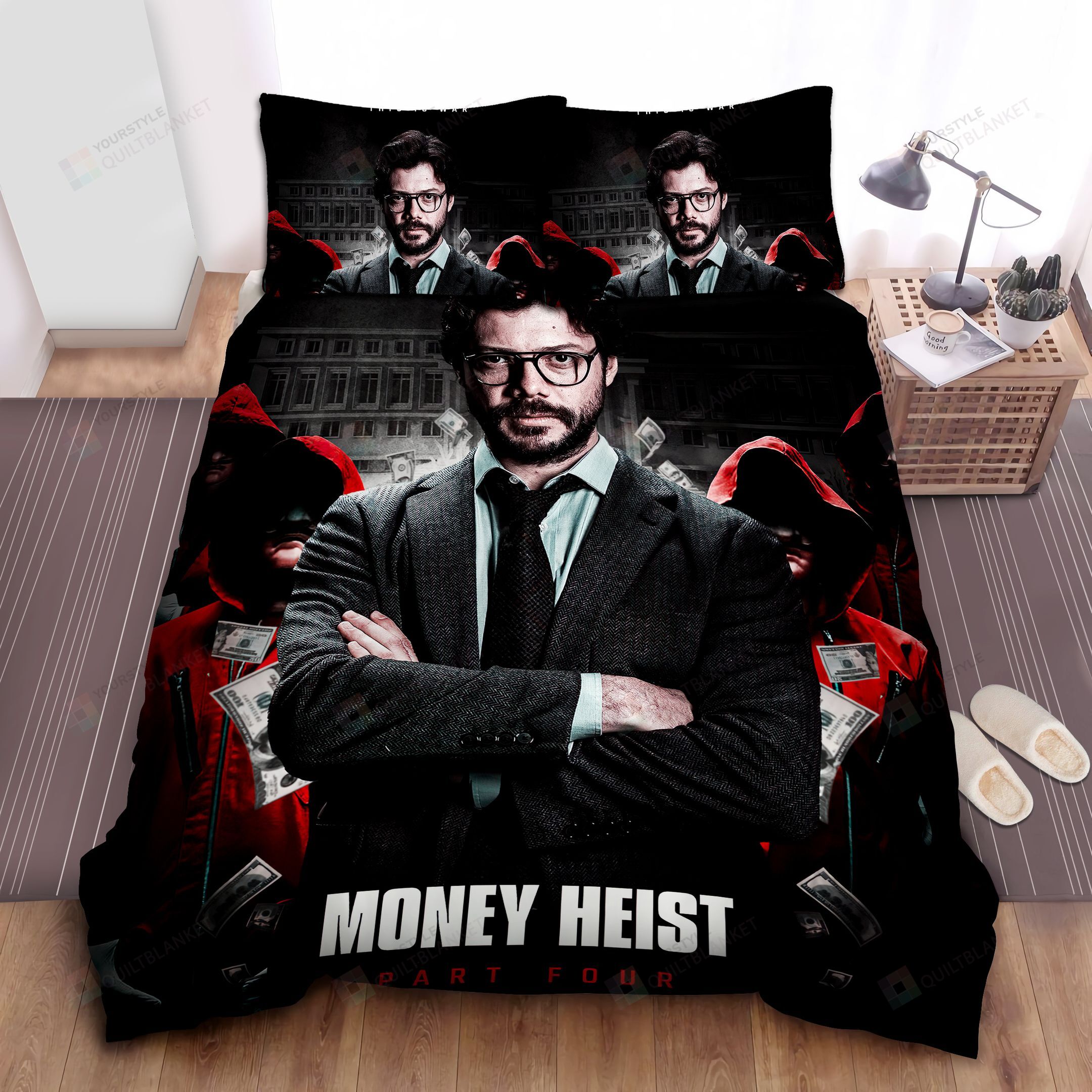 Money Heist Part Four This Is War Bed Sheets Spread Duvet Cover Bedding Sets