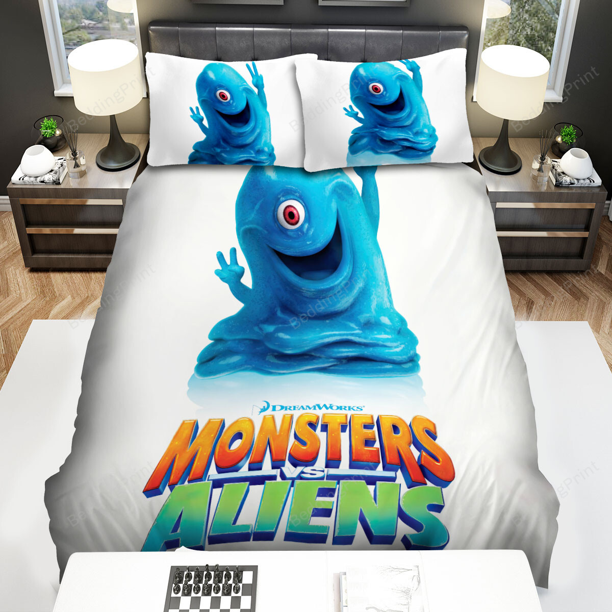 Monsters Vs. Aliens (2009) Movie Poster Bed Sheets Spread Comforter Duvet Cover Bedding Sets