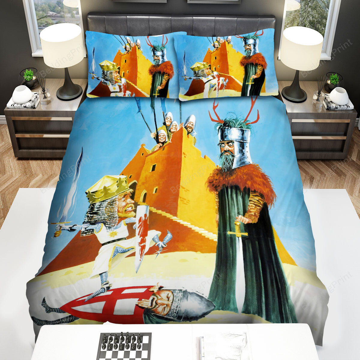 Monty Python And The Holy Grail Movie Poster 3 Bed Sheets Spread Comforter Duvet Cover Bedding Sets