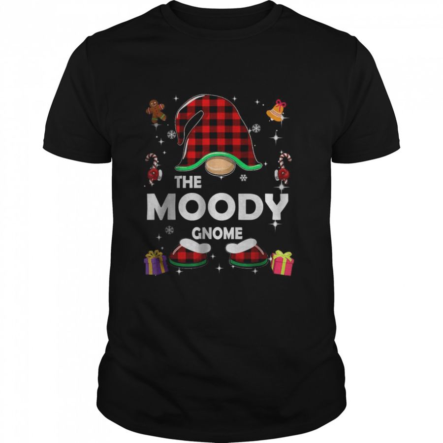 Moody Gnome Buffalo Plaid Matching Christmas Pajama Family T Shirt