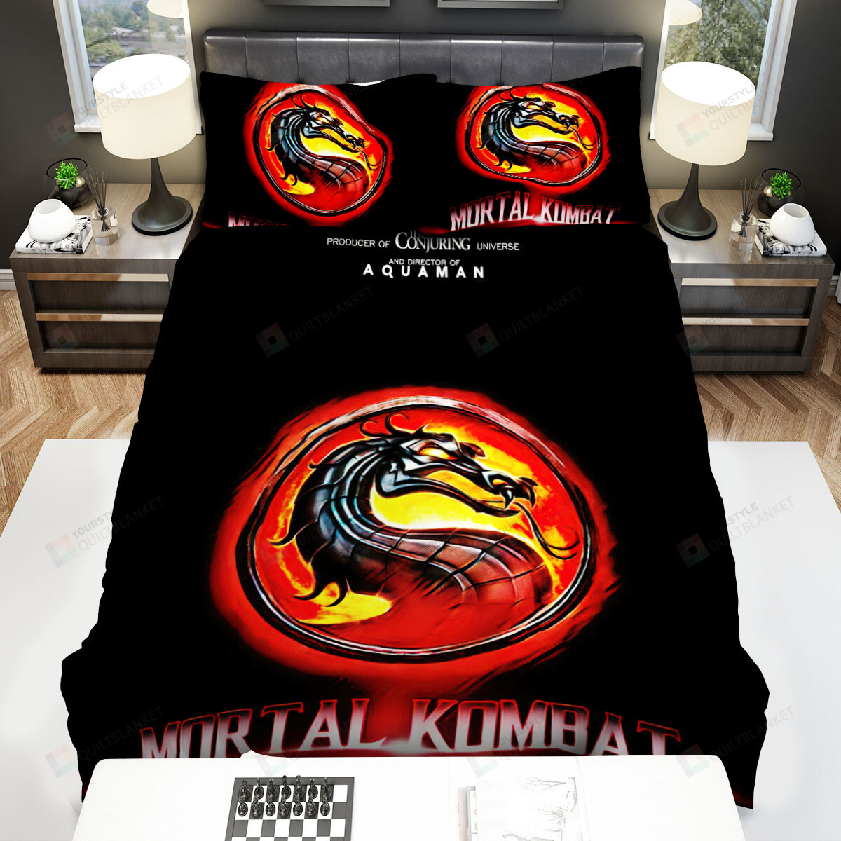 Mortal Kombat (2021) Movie Poster Bed Sheets Spread Comforter Duvet Cover Bedding Sets
