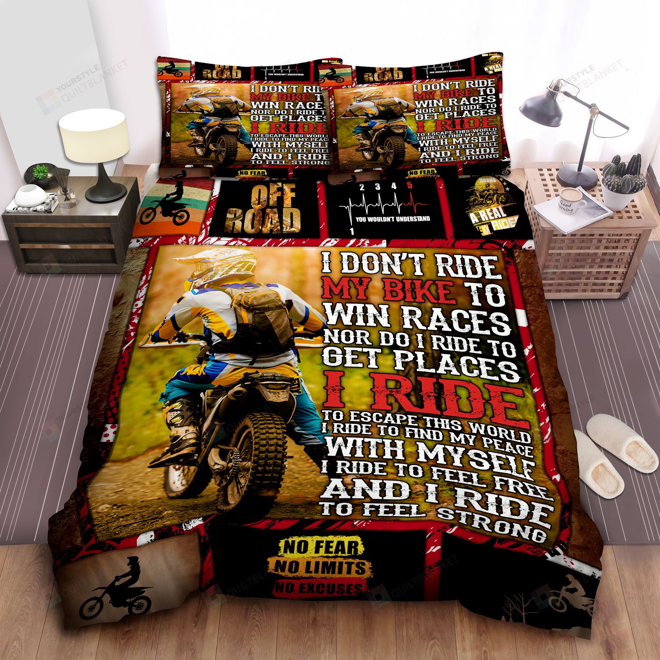 Motocross I Ride Bedding Set Bed Sheets Spread Comforter Duvet Cover Bedding Sets