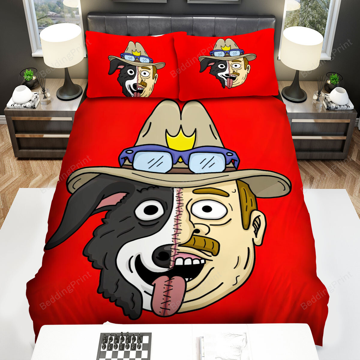 Mr. Pickles & Sheriff Face Split Bed Sheets Spread Duvet Cover Bedding Sets