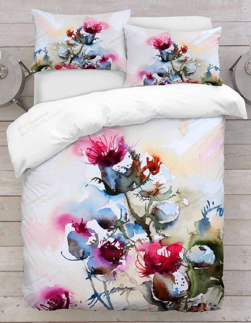Multi Color 3D Floral Cotton Bed Sheets Spread Comforter Duvet Cover Bedding Sets