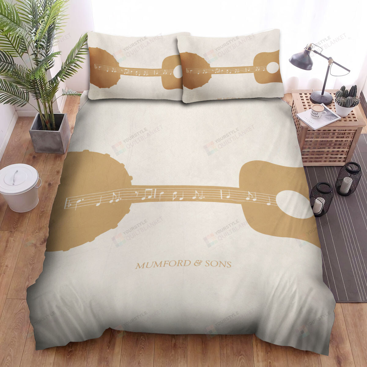 Mumford & Sons Art Guitar Bed Sheets Spread Comforter Duvet Cover Bedding Sets