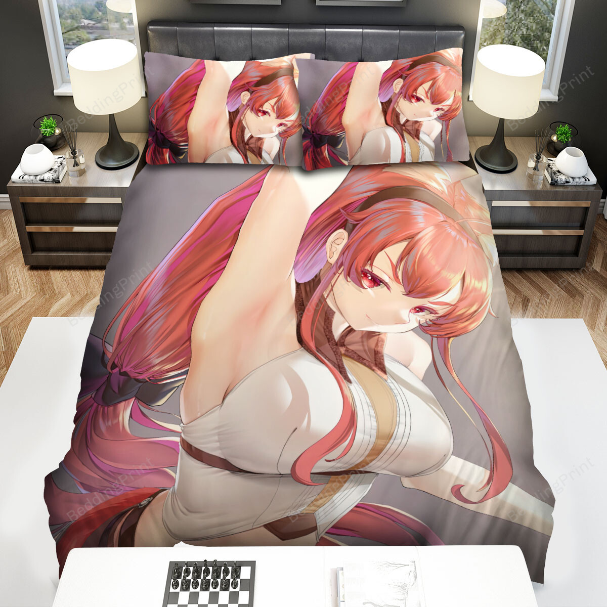 Mushoku Tensei Hot Eris Digital Portrait Artwork Bed Sheets Spread Duvet Cover Bedding Sets
