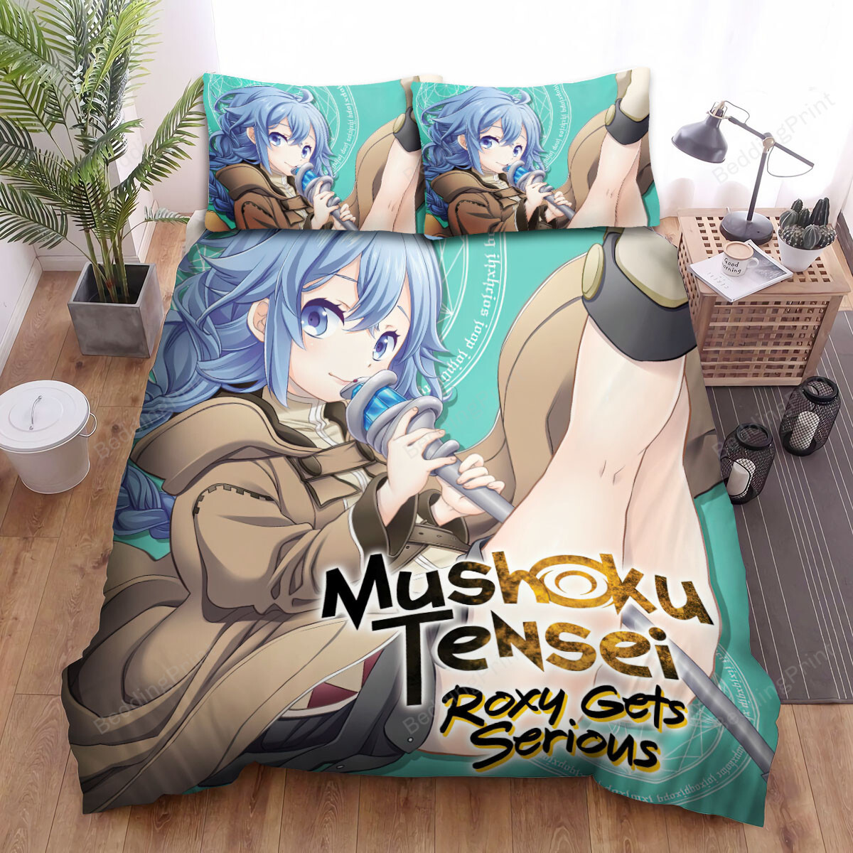 Mushoku Tensei Roxy Gets Serious Volume 2 Art Cover Bed Sheets Spread Duvet Cover Bedding Sets