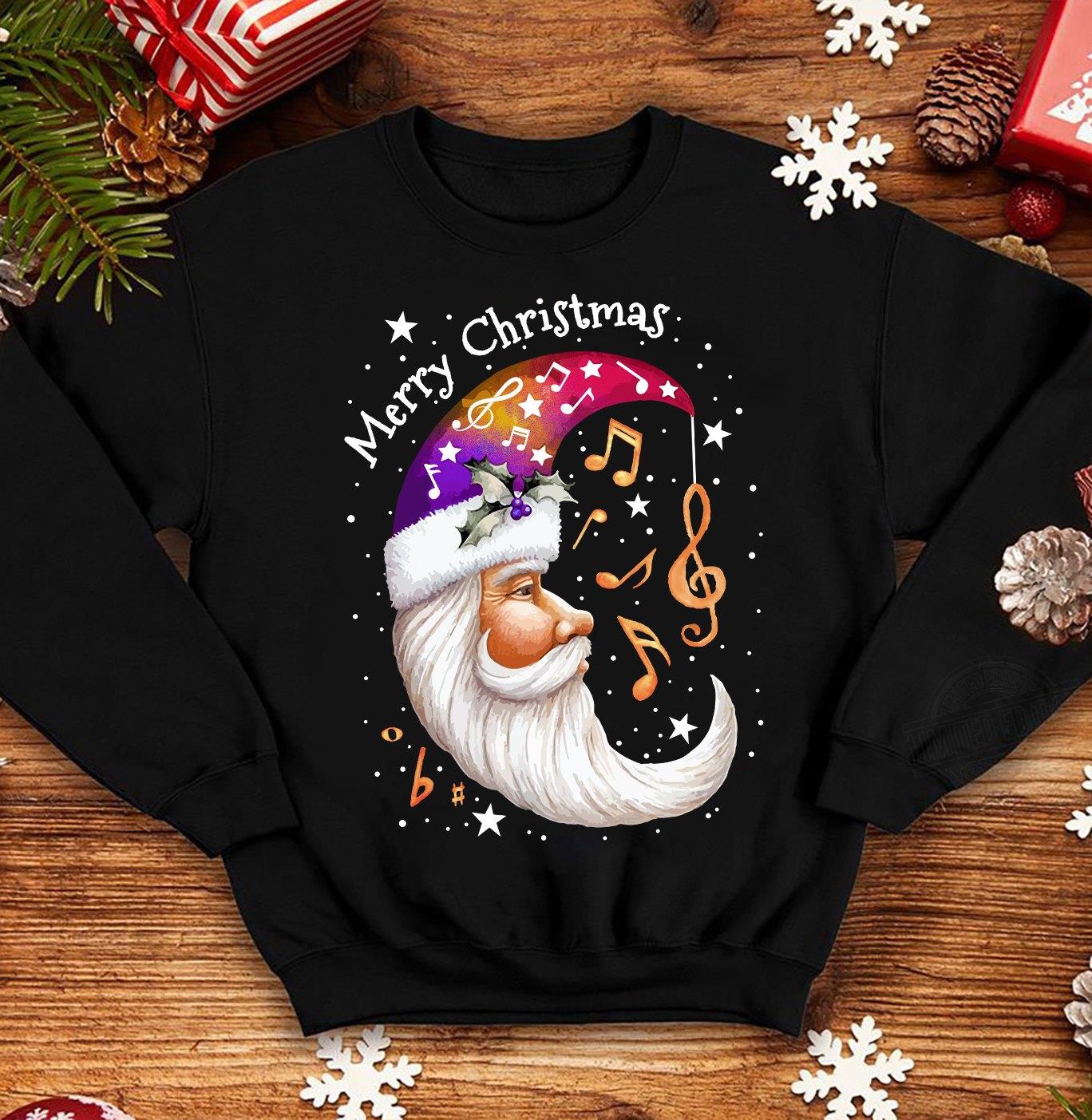 Music Christmas – Santa Moon Shirt