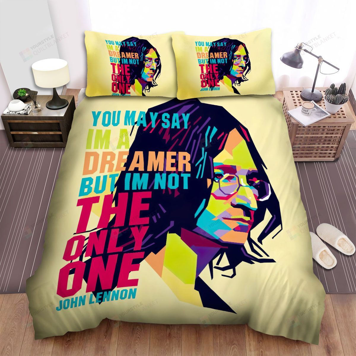 Music, John Lennon, I'm Not The Only One Bed Sheets Spread Duvet Cover Bedding Sets