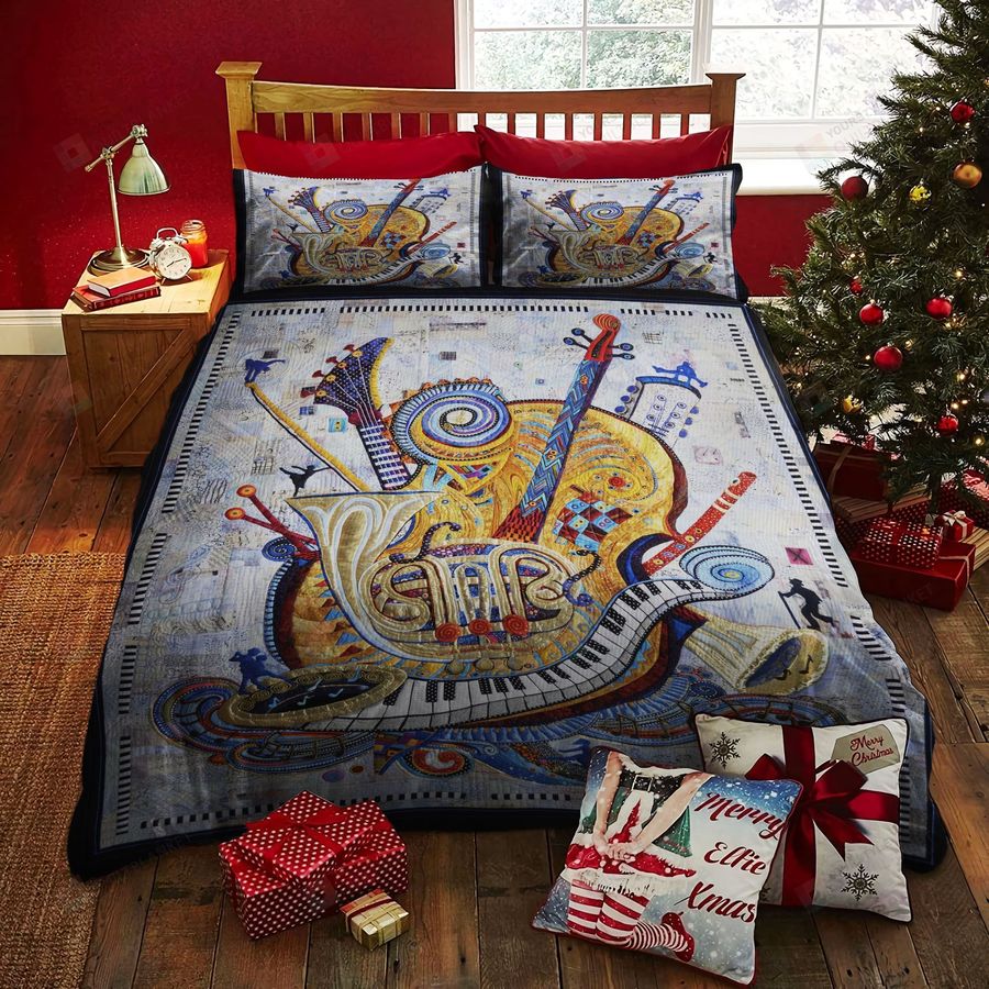 Musical Instruments Bed Sheets Duvet Cover Bedding Set Great Gifts For Birthday Christmas Thanksgiving