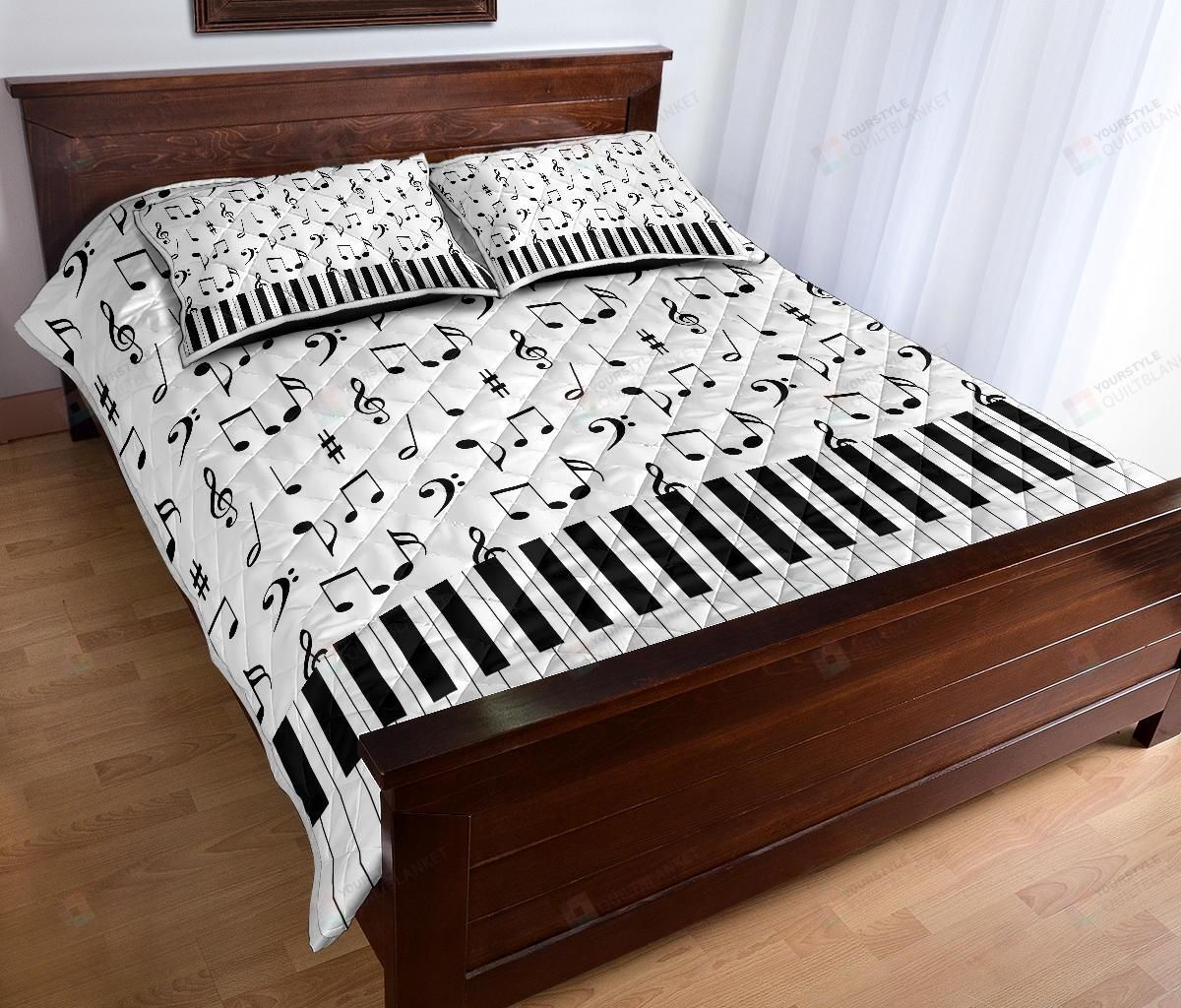 Musical Notes And Piano Art Quilt Bed Set Bed Sheets Spread Comforter Duvet Cover Bedding Sets