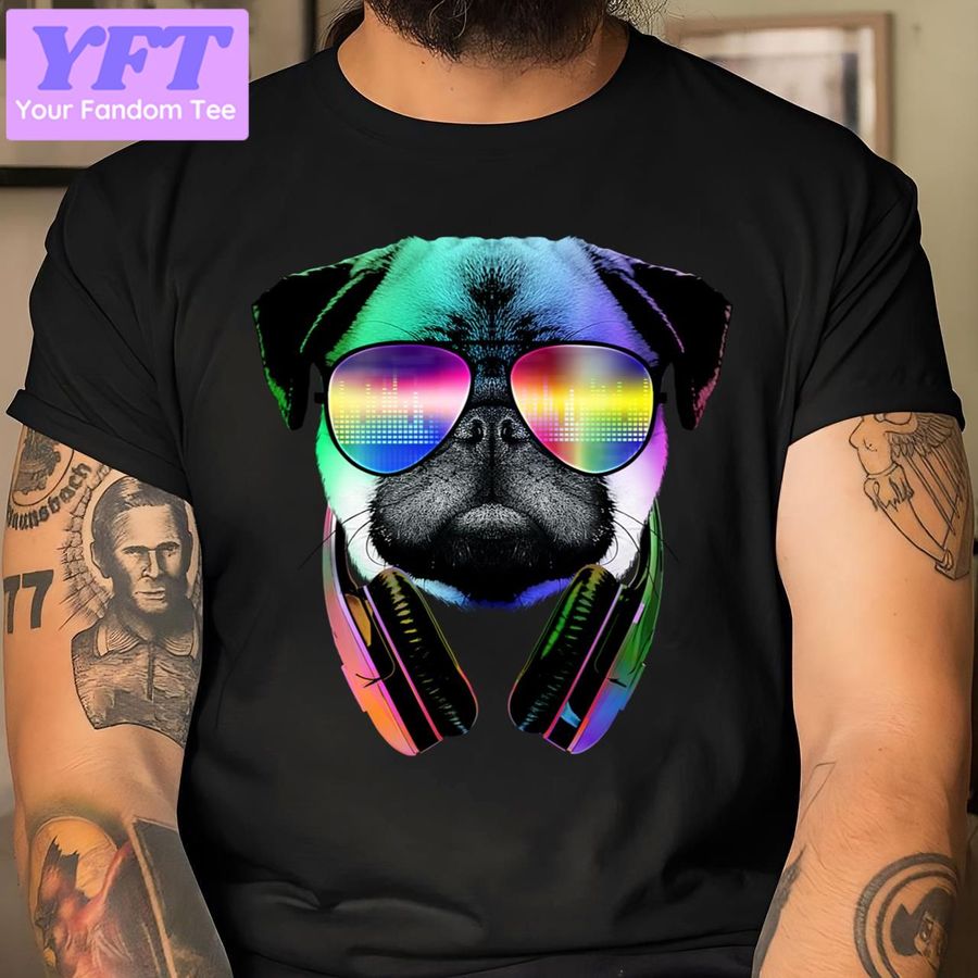 Musique Love Pug Dog Lover Classique New Design T Shirt