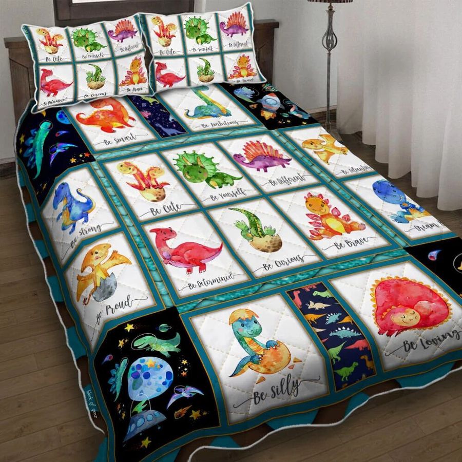My Cuteness Dinosaur Collection Quilt Bedding Set