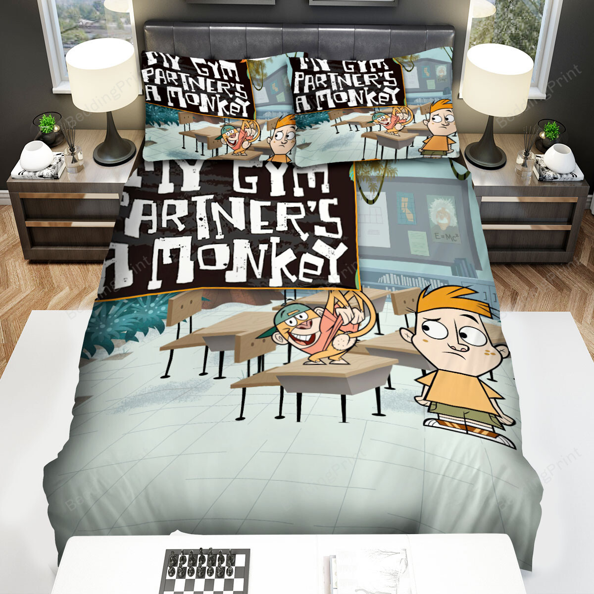 My Gym Partner's A Monkey Jake And Adam Bed Sheets Spread Duvet Cover Bedding Sets