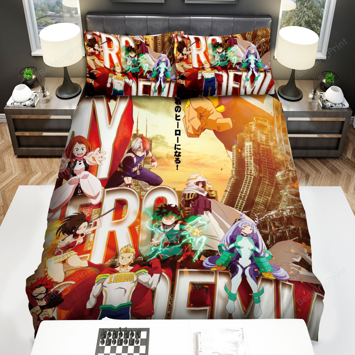 My Hero Academia Movie Poster Art Bed Sheets Spread Comforter Duvet Cover Bedding Sets