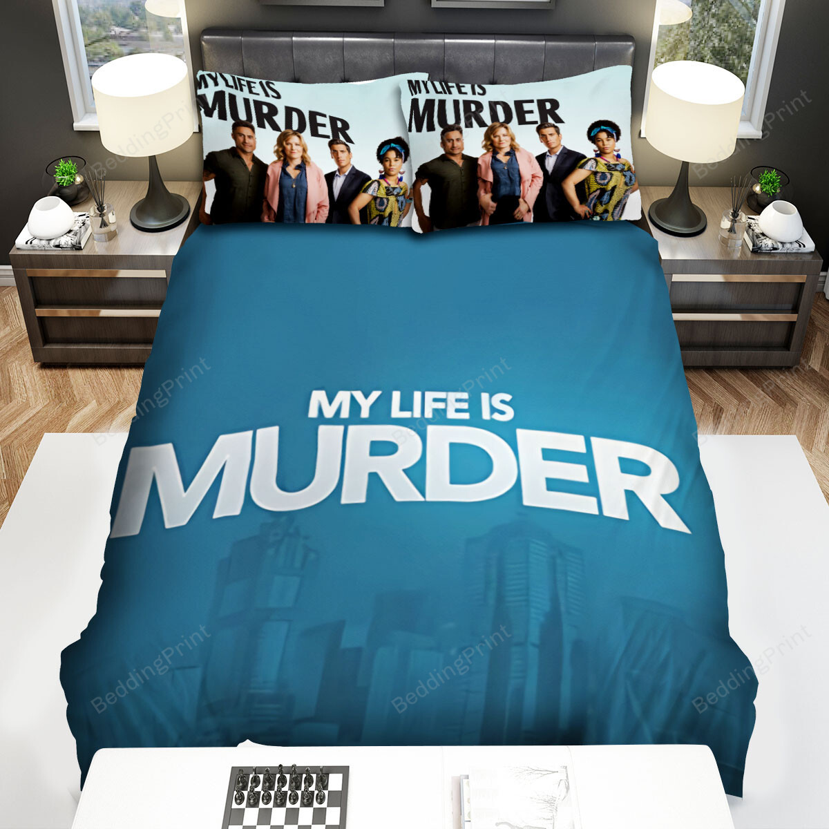 My Life Is Murder (2019) Characters Movie Poster Bed Sheets Spread Comforter Duvet Cover Bedding Sets